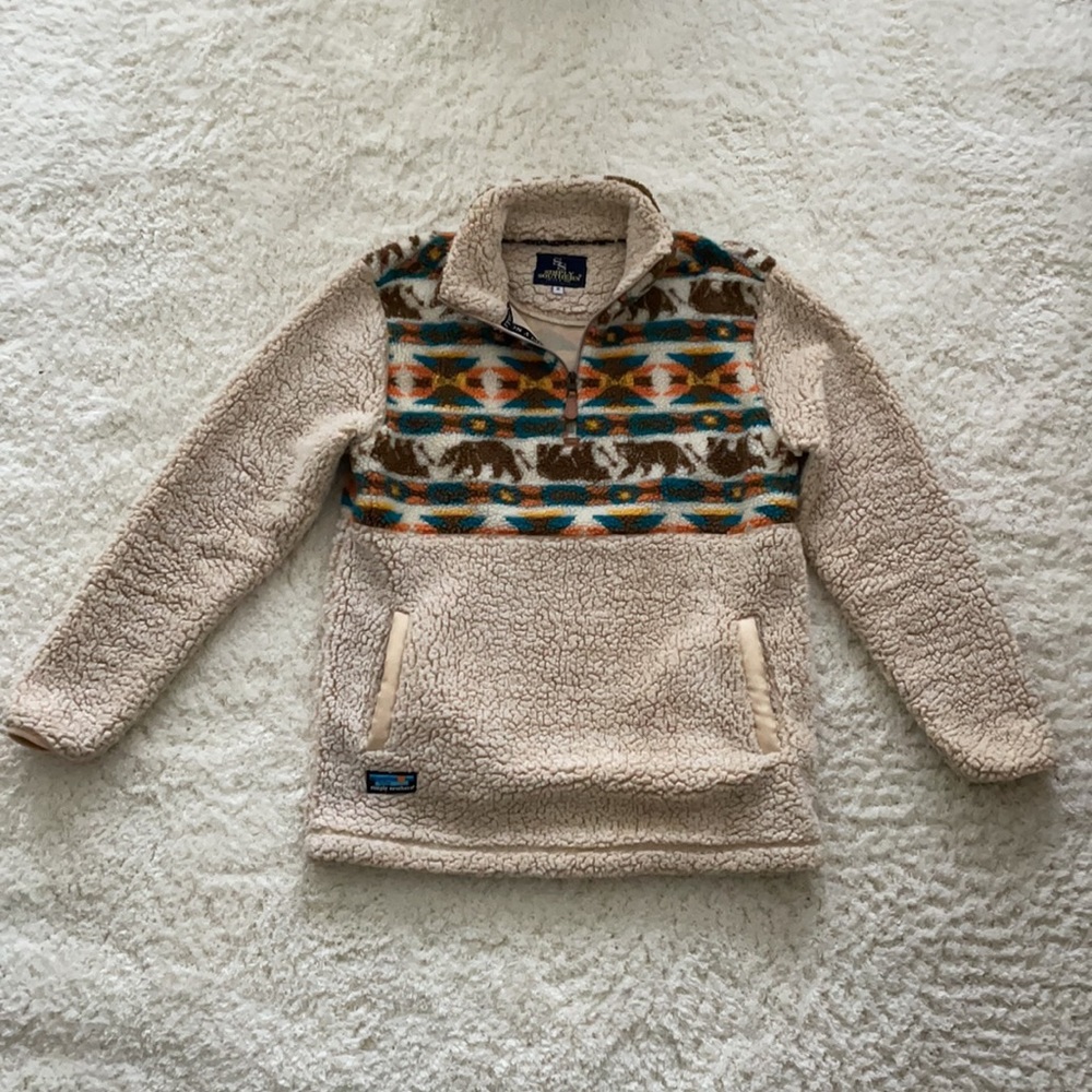Simply Southern Sherpa pullover jacket cozy- size small